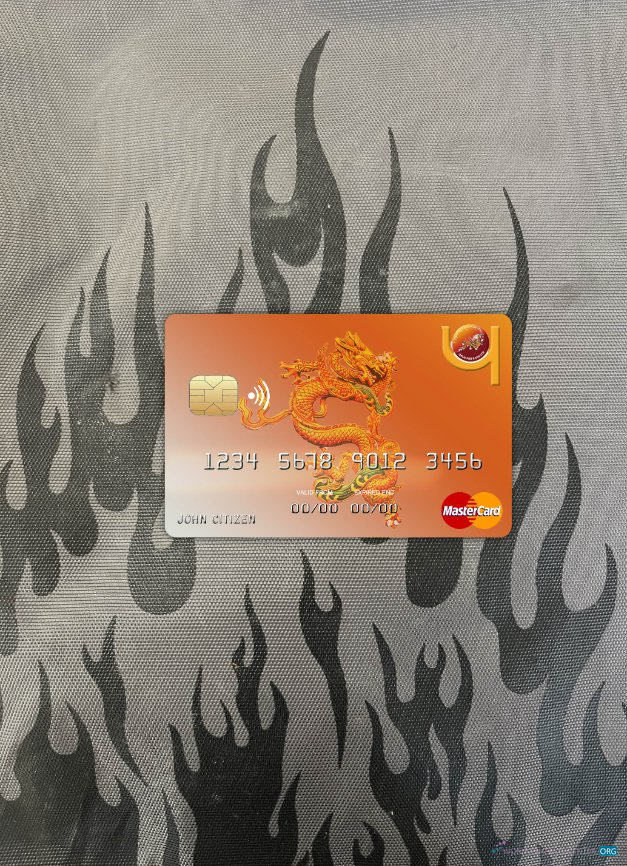 Download Bhutan Druk PNB bank mastercard photolook front Photoshop template